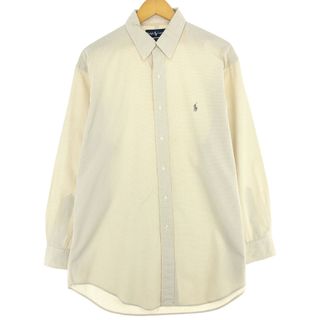 ラルフローレン(Ralph Lauren)の古着 ラルフローレン Ralph Lauren YARMOUTH 長袖 ボタンダウンチェックシャツ メンズL /eaa440409(シャツ)