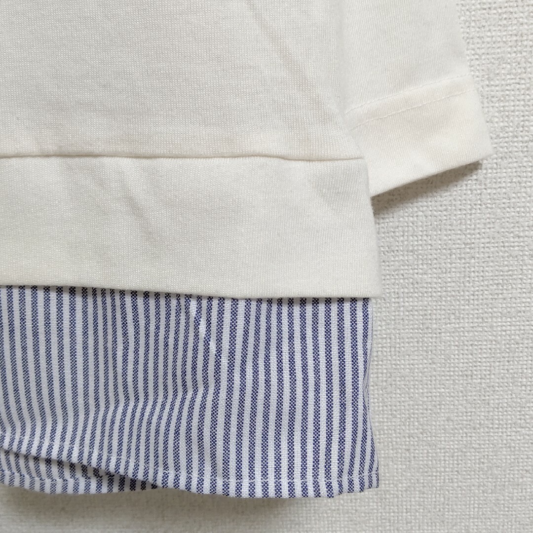 長袖  カットソー  裾シャツ レディースのトップス(カットソー(長袖/七分))の商品写真