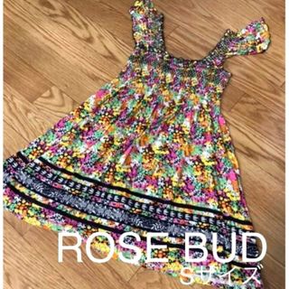 ROSE BUD - ローズバッド 花柄 チュニック ワンピース 美品 中古 春 夏