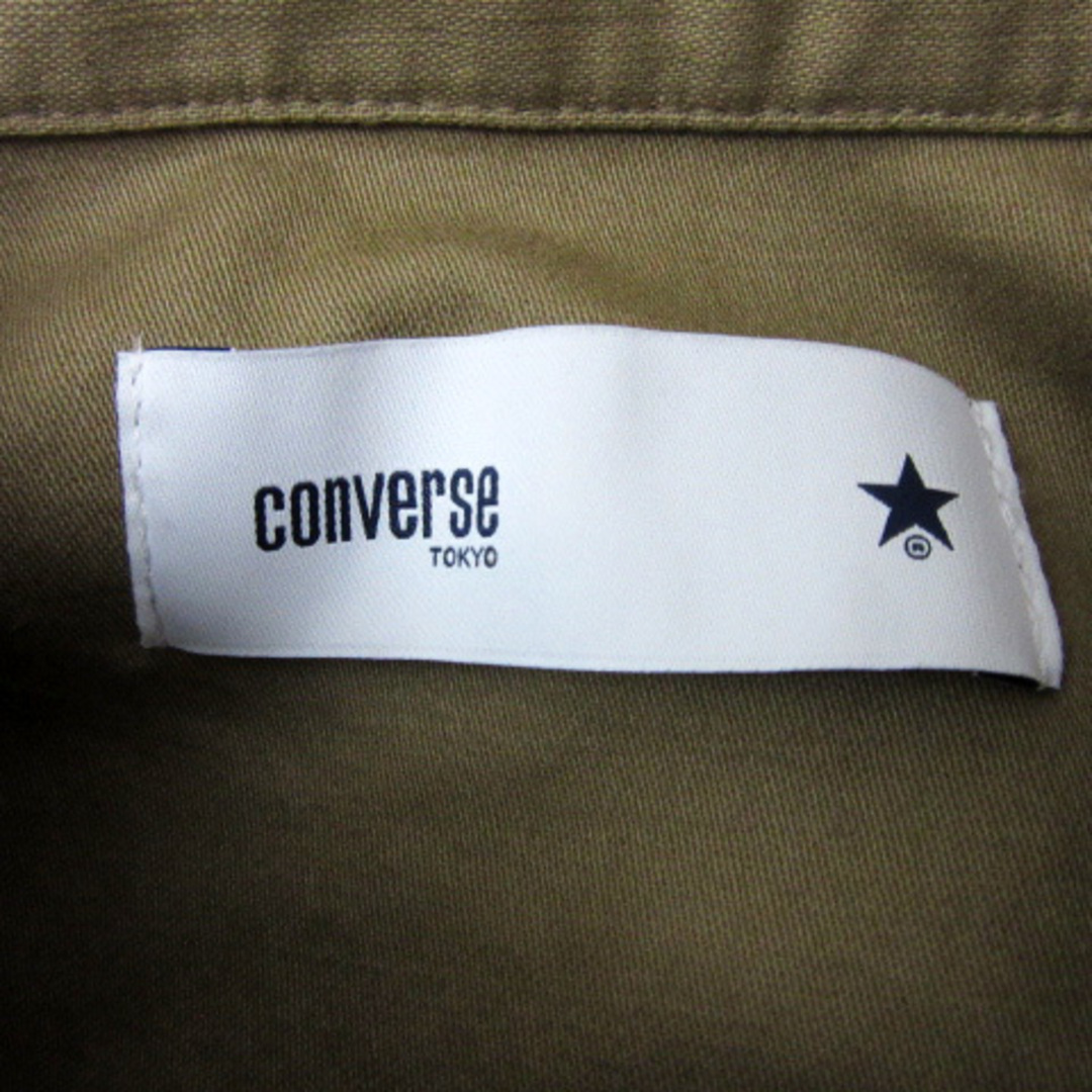 CONVERSE(コンバース)のコンバース CONVERSE ワークシャツ 長袖 無地 バックプリント ベージュ メンズのトップス(シャツ)の商品写真