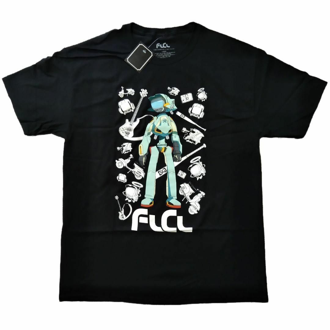 フリクリ　Tシャツ　Lサイズ　黒　アニメTシャツ　カンチ　FLCL * メンズのトップス(Tシャツ/カットソー(半袖/袖なし))の商品写真