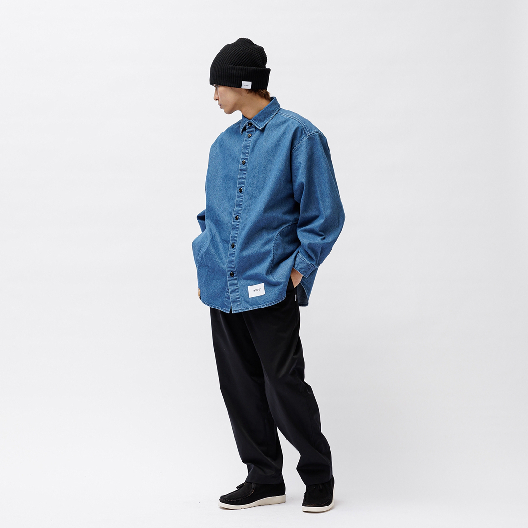 W)taps(ダブルタップス)のWTAPS WCPO 02 LS COTTON DENIM インディゴ L メンズのトップス(シャツ)の商品写真