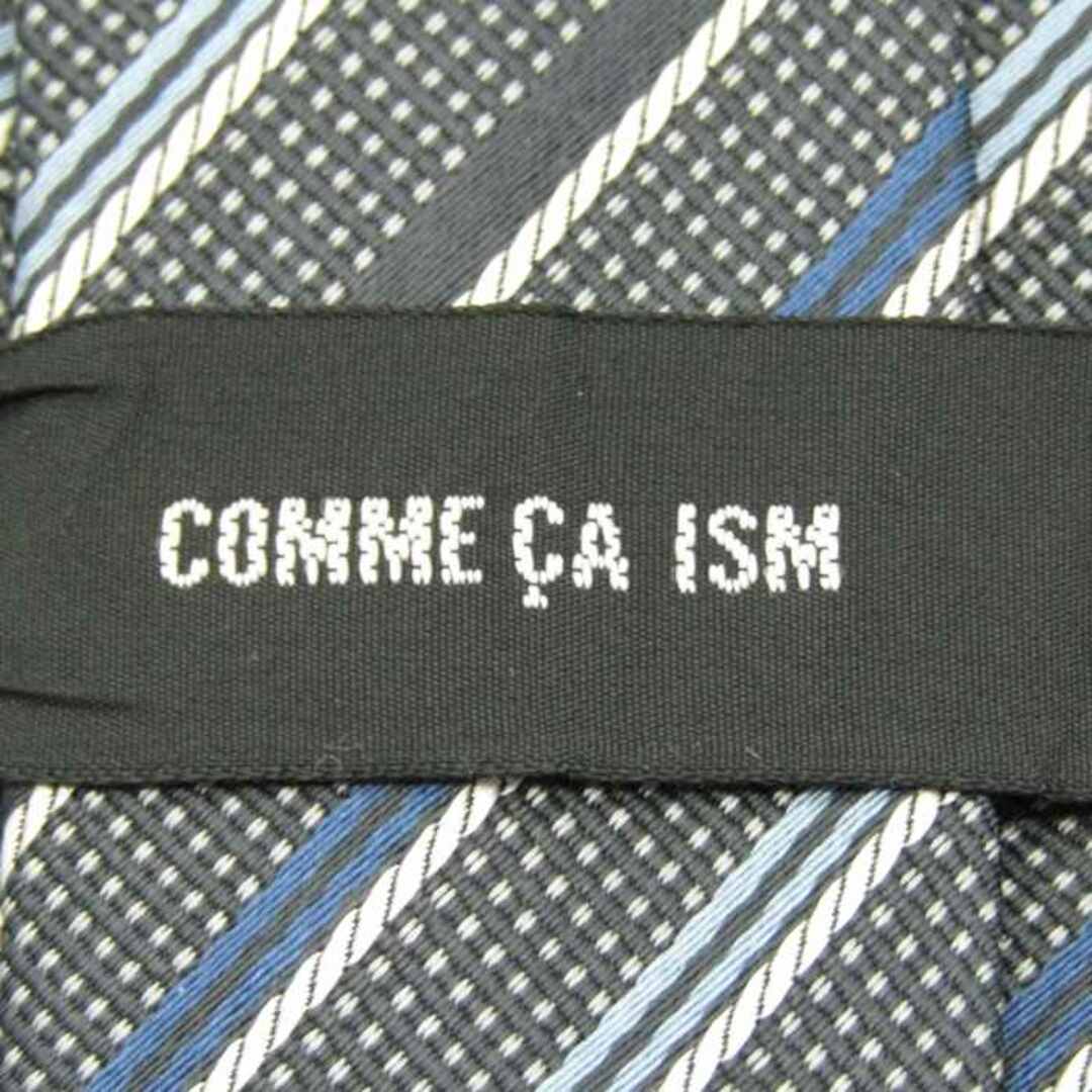 COMME CA ISM(コムサイズム)のコムサイズム ブランド ネクタイ ストライプ柄 ドット シルク PO  メンズ ダークグレー COMME CA ISM メンズのファッション小物(ネクタイ)の商品写真