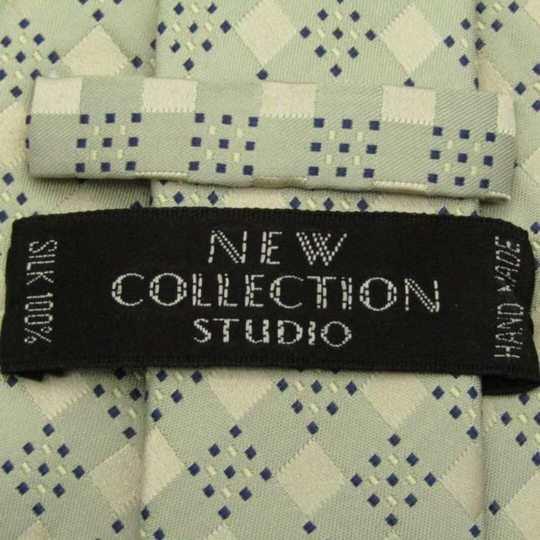 ニューコレクションスタジオ ブランド ネクタイ チェック柄 シルク PO  メンズ オフホワイト NEW COLLECTION STUDIO メンズのファッション小物(ネクタイ)の商品写真