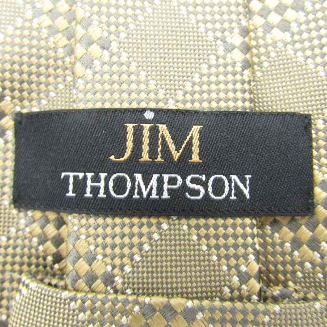 Jim Thompson(ジムトンプソン)のジムトンプソン ブランド ネクタイ チェック柄 格子柄 シルク PO  メンズ ベージュ JIM THOMPSON メンズのファッション小物(ネクタイ)の商品写真