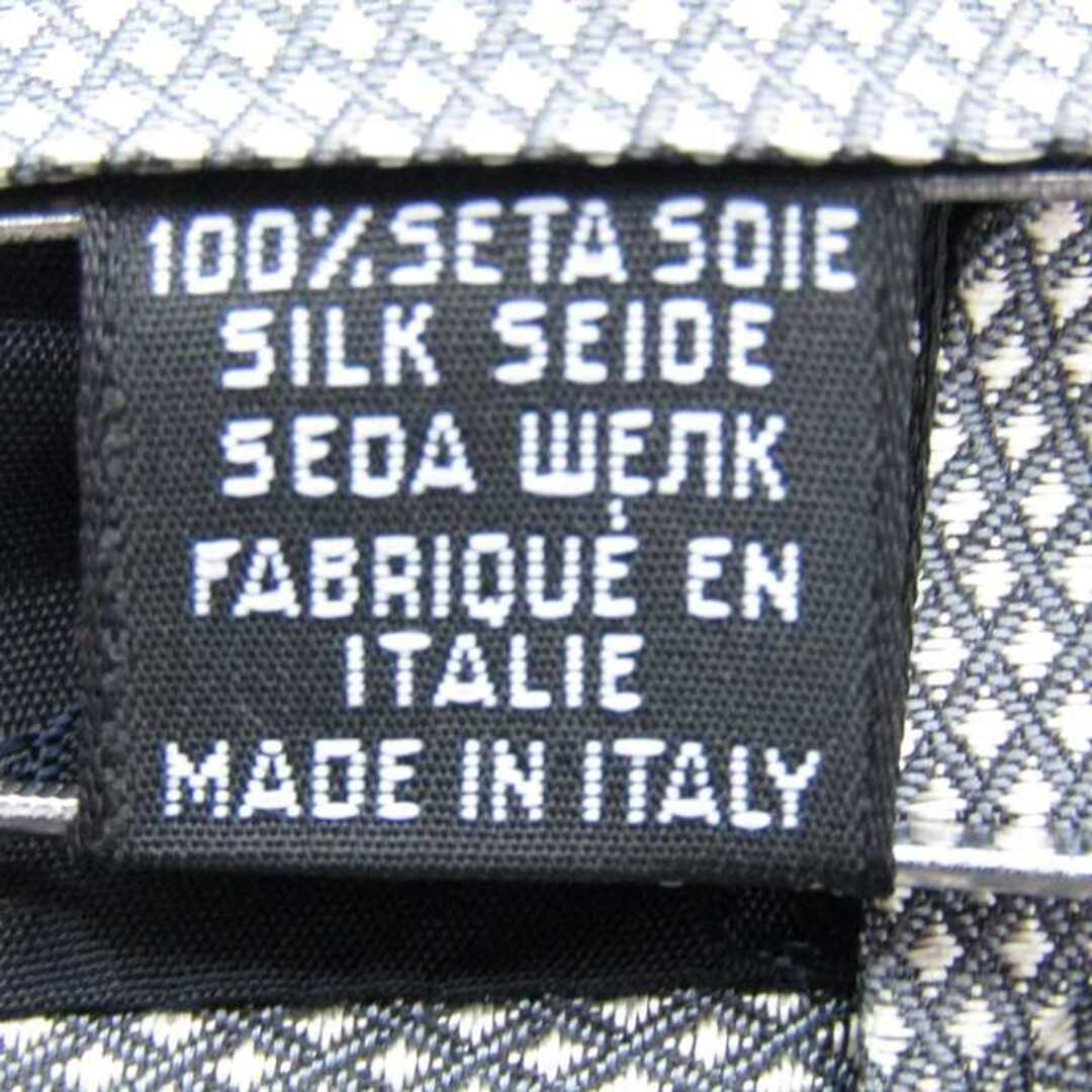 Trussardi(トラサルディ)のトラサルディ ブランド ネクタイ ロゴ チェック柄 格子柄 シルク イタリア製 PO  メンズ グレー TRUSSARDI メンズのファッション小物(ネクタイ)の商品写真