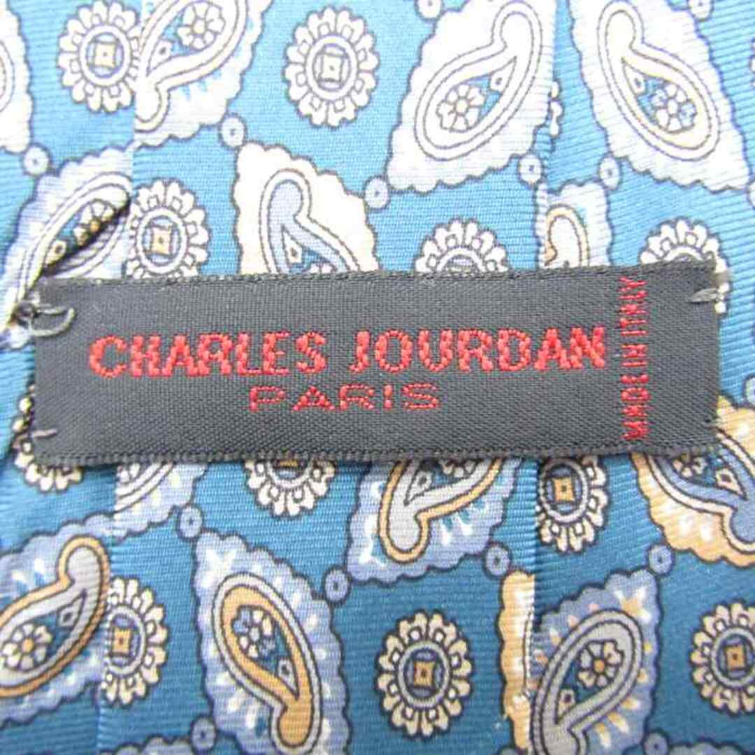 CHARLES JOURDAN(シャルルジョルダン)のシャルル・ジョルダン ブランド ネクタイ 総柄 ペイズリー シルク イタリア製 PO  メンズ ブルー CHARLES JOURDAN メンズのファッション小物(ネクタイ)の商品写真