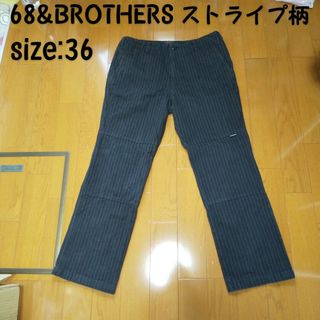 シックスティエイトアンドブラザーズ(68&brothers)の68&BROTHERS ストライプ柄 デニム 36 L  しましま ジーンズ(デニム/ジーンズ)