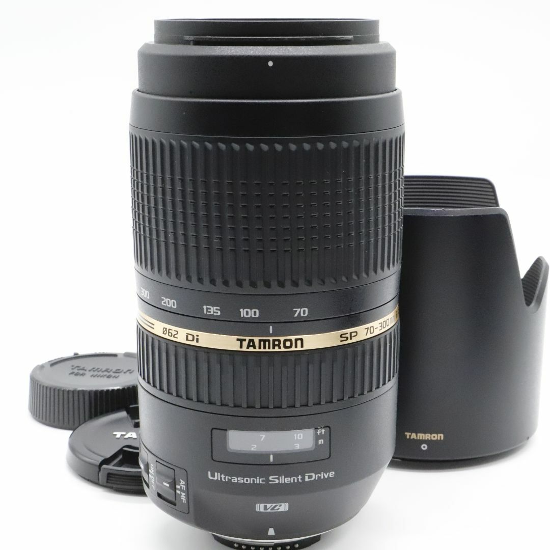 TAMRON(タムロン)の【ほぼ新品】 SP 70-300mm F4-5.6  ニコン用 607 スマホ/家電/カメラのカメラ(レンズ(ズーム))の商品写真