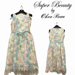 【Super Beauty】レースワンピースドレス 40【新品タグ付き】