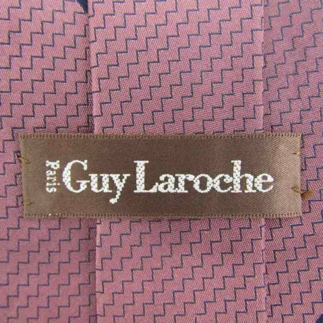 Guy Laroche(ギラロッシュ)のギラロッシュ ブランド ネクタイ ストライプ柄 パネル柄 シルク PO  メンズ ピンク Guy Laroche メンズのファッション小物(ネクタイ)の商品写真