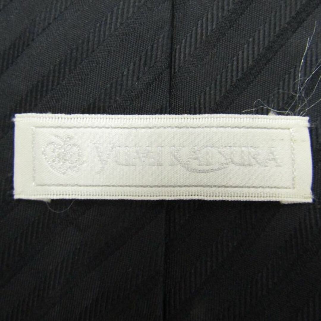 ユミ カツラ ブランド ネクタイ ストライプ柄 シルク 日本製 PO  メンズ ブラック YUMI KATSURA メンズのファッション小物(ネクタイ)の商品写真