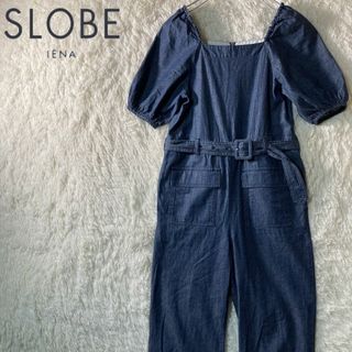 SLOBE IENA - 極美品 スローブイエナ LE DENIM スクエアネックジャンプスーツ 36 S