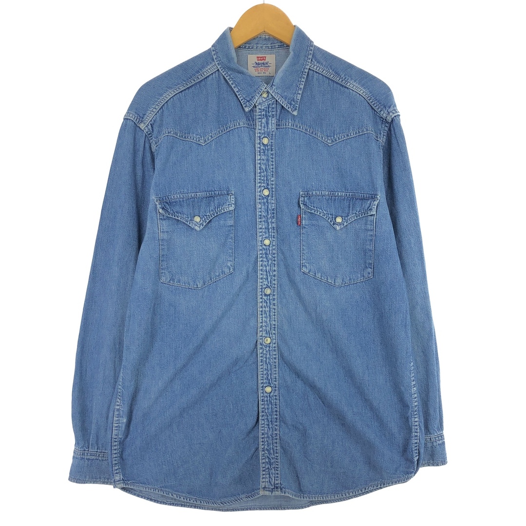 Levi's(リーバイス)の古着 リーバイス Levi's 長袖 デニム ウエスタンシャツ メンズL /eaa438253 メンズのトップス(シャツ)の商品写真