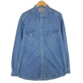 リーバイス(Levi's)の古着 リーバイス Levi's 長袖 デニム ウエスタンシャツ メンズL /eaa438253(シャツ)