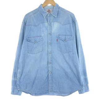 リーバイス(Levi's)の古着 リーバイス Levi's 長袖 デニム ウエスタンシャツ メンズXL /eaa438255(シャツ)