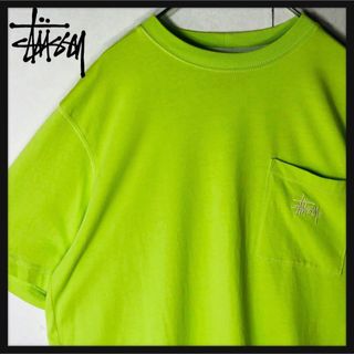 ステューシー(STUSSY)の【人気デザイン】ステューシー ワンポイント 刺繍ストックロゴ Tシャツ 入手困難(Tシャツ/カットソー(半袖/袖なし))