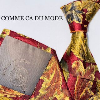 COMME CA MEN - COMME CA DU MODE MEN シルクネクタイ　絹100% 日本　葉柄