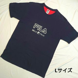 フィラ(FILA)のFILA Tシャツ Lサイズ ネイビー M～L  半袖Tシャツ ロゴ プリント(Tシャツ/カットソー(半袖/袖なし))