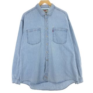 リーバイス(Levi's)の古着 00年代 リーバイス Levi's 長袖 デニムシャツ メンズXL /eaa438907(シャツ)