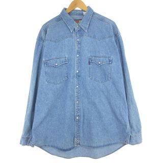 リーバイス(Levi's)の古着 00年代 リーバイス Levi's 長袖 デニム ウエスタンシャツ メンズXL /eaa438918(シャツ)