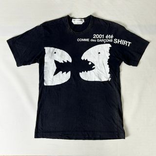 コムデギャルソンシャツ(COMME des GARCONS SHIRT)の00s コムデギャルソン シャツ 2001 プリント Tシャツ フェード 黒 S(Tシャツ/カットソー(半袖/袖なし))