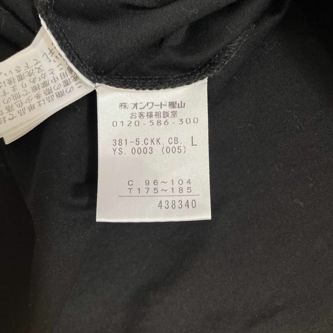 Calvin Klein(カルバンクライン)のカルバンクライン　CK　Vネック　ストレッチ素材　長袖カットソー　黒　Ｌサイズ メンズのトップス(Tシャツ/カットソー(七分/長袖))の商品写真