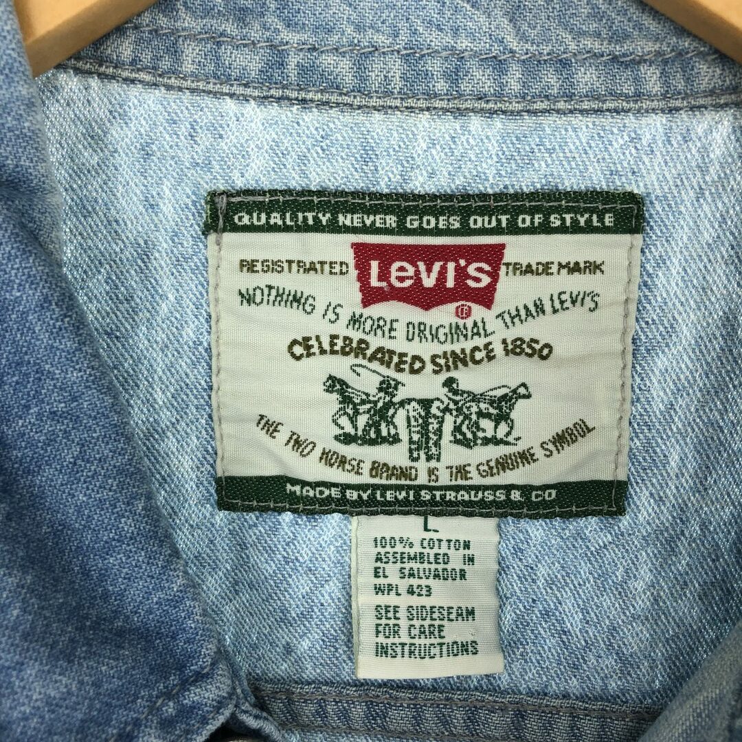 Levi's(リーバイス)の古着 リーバイス Levi's 長袖 デニムシャツ メンズL /eaa438913 メンズのトップス(シャツ)の商品写真