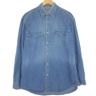 リーバイス(Levi's)の古着 リーバイス Levi's 長袖 デニム ウエスタンシャツ メンズM /eaa438915(シャツ)