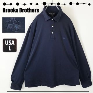 ブルックスブラザース(Brooks Brothers)のブルックスブラザーズ★プルオーバー★ストレッチ★ニットシャツ★長袖★RF刺繍ロゴ(シャツ)