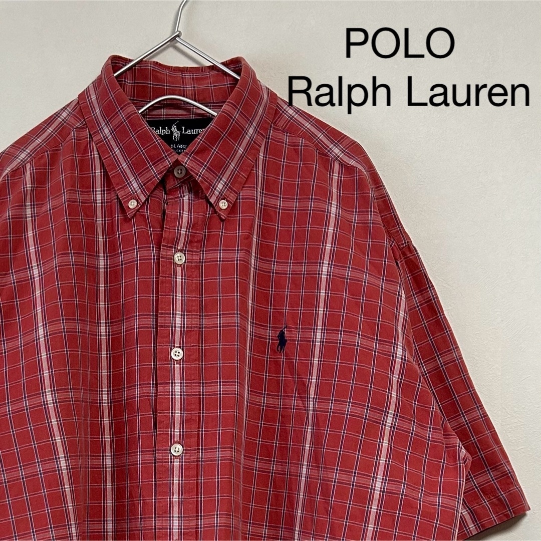 Ralph Lauren(ラルフローレン)の古着 90s POLO Ralph Lauren 半袖 BDシャツ チェック メンズのトップス(シャツ)の商品写真