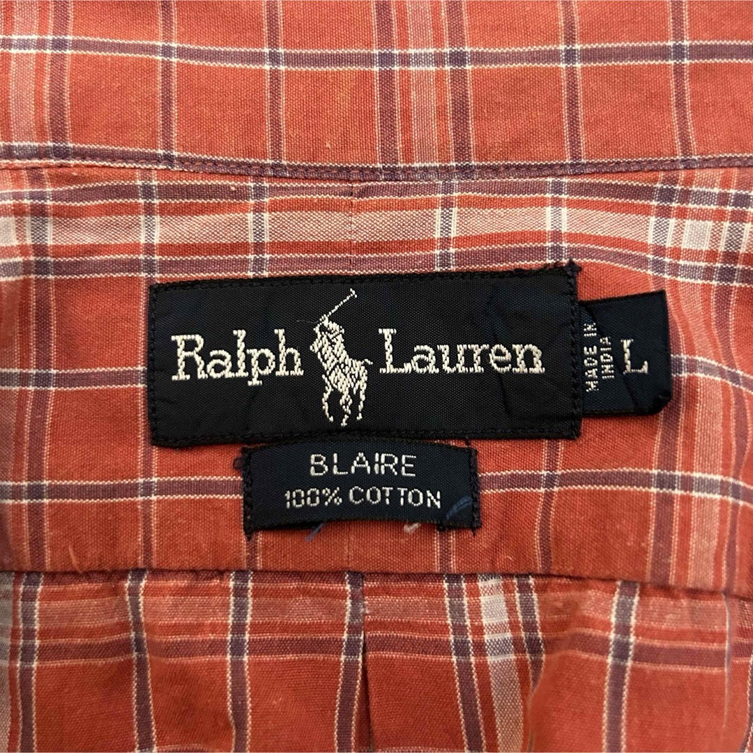 Ralph Lauren(ラルフローレン)の古着 90s POLO Ralph Lauren 半袖 BDシャツ チェック メンズのトップス(シャツ)の商品写真