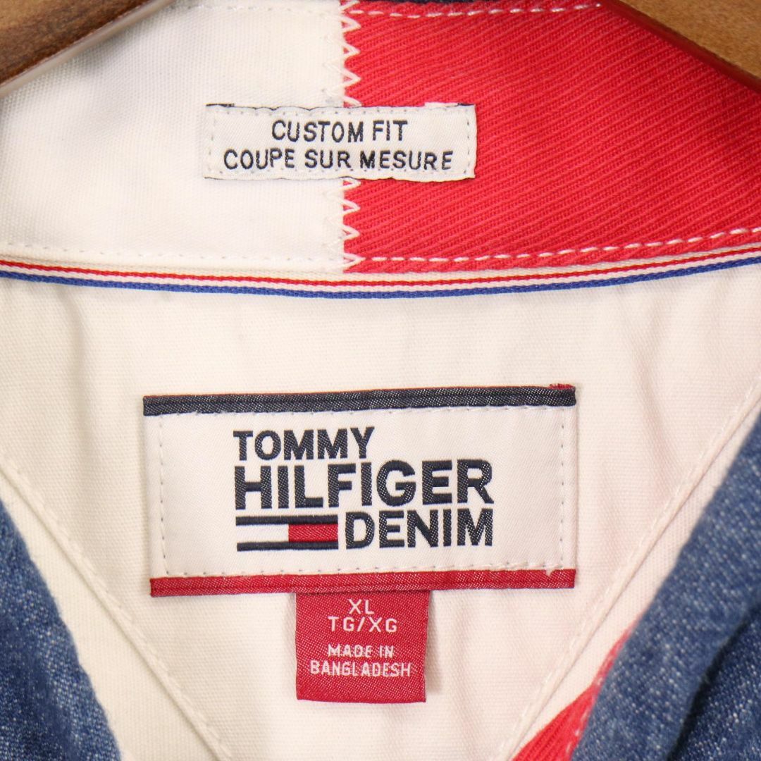 TOMMY HILFIGER(トミーヒルフィガー)のTOMMY HILFIGER/トミーヒルフィガー 襟デニム 半袖シャツ メンズのトップス(シャツ)の商品写真