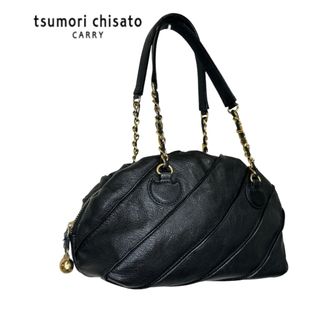 ツモリチサトキャリー(tsumori chisato CARRY)のtsumori chisato ツモリチサト 牛革 チェーンバッグ 猫 ブラック(ショルダーバッグ)