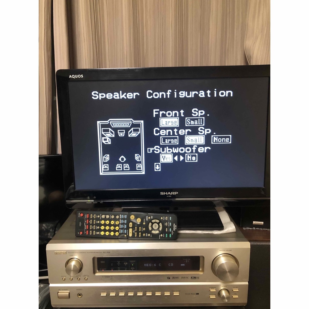 DENON(デノン)の【完動品】DENON7.1ch AVC-3500AVサラウンドアンプ　リモコン付 スマホ/家電/カメラのオーディオ機器(アンプ)の商品写真