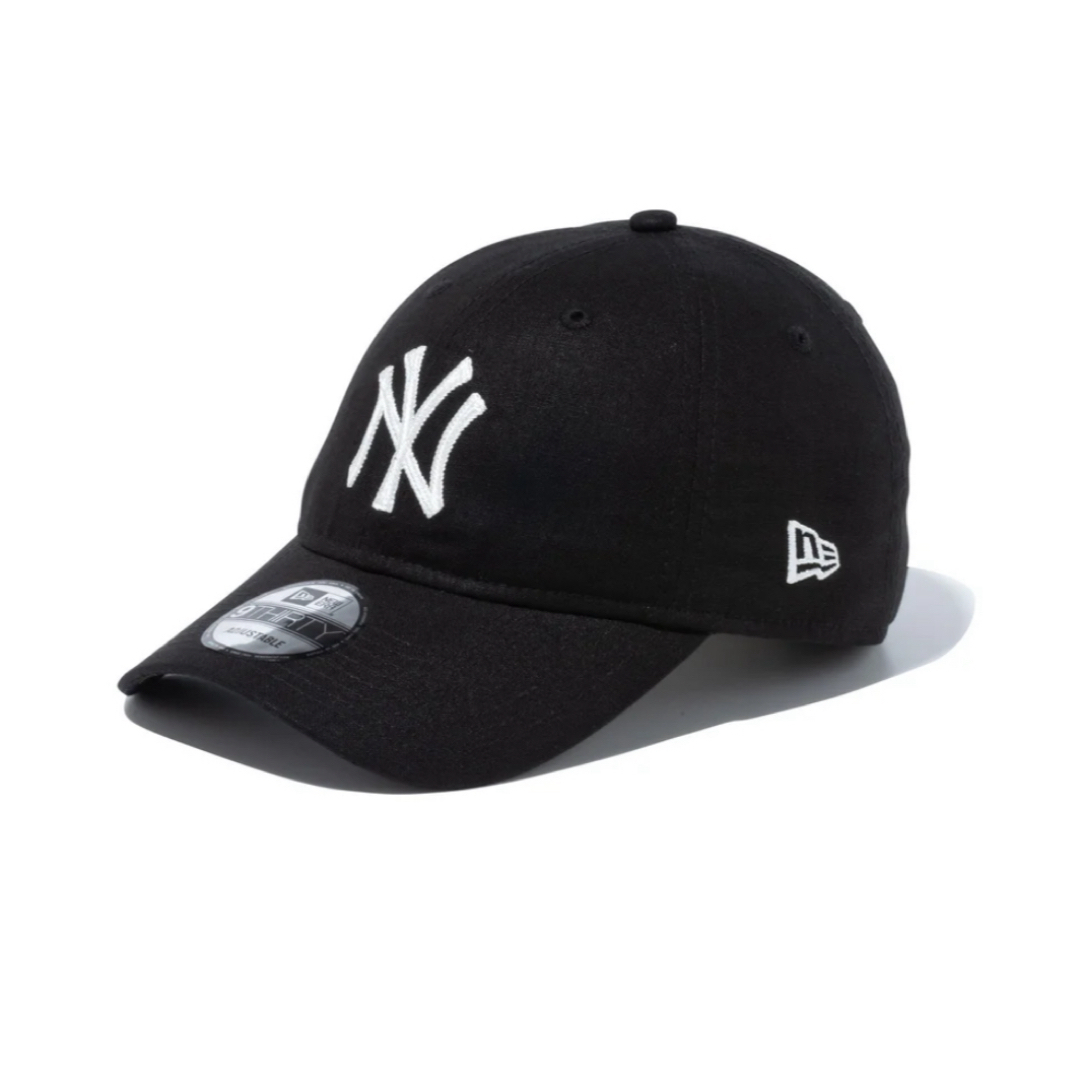 NEW ERA(ニューエラー)の9THIRTY Flax Cotton ニューヨーク・ヤンキース ブラック レディースの帽子(キャップ)の商品写真