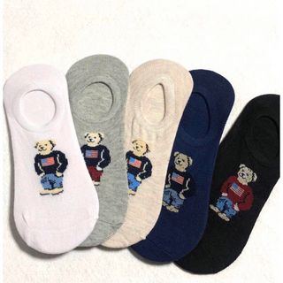 ポロラルフローレン(POLO RALPH LAUREN)の5足セット　コットン　ポロベア　ポロラルフローレン  ソックス　靴下　くま　クマ(ソックス)