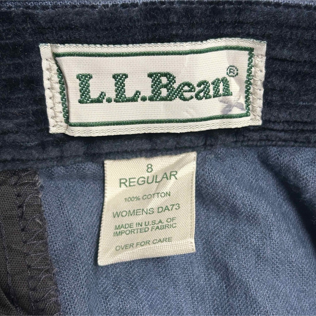 L.L.Bean(エルエルビーン)のL.L.Bean コーデュロイ　ひざ丈スカート　ネイビー　太畝　カジュアル　紺 レディースのスカート(ひざ丈スカート)の商品写真