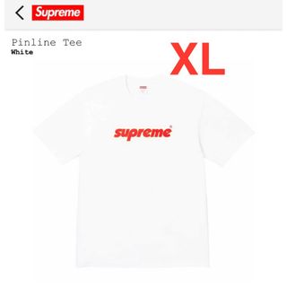 シュプリーム(Supreme)のSupreme Pinline Tee ホワイト XLサイズ Tシャツ(Tシャツ/カットソー(半袖/袖なし))