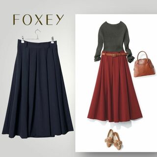 フォクシー(FOXEY)の[ 美品 上質 ] 2020 フォクシー ロングスカート 82500円 フレア(ロングスカート)