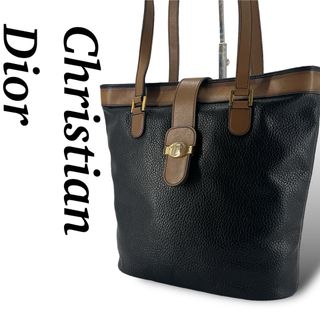 クリスチャンディオール(Christian Dior)のクリスチャンディオール　トートバッグ　ワンショルダー　ゴールド金具　ロゴ刻印　革(トートバッグ)