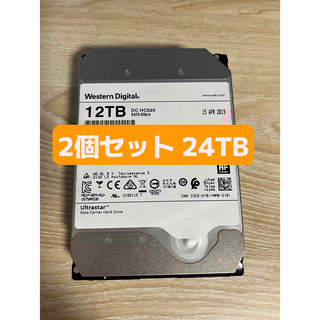 [2個セット24TB] 大容量HDD WD 12TB 3.5インチ SATA(PCパーツ)