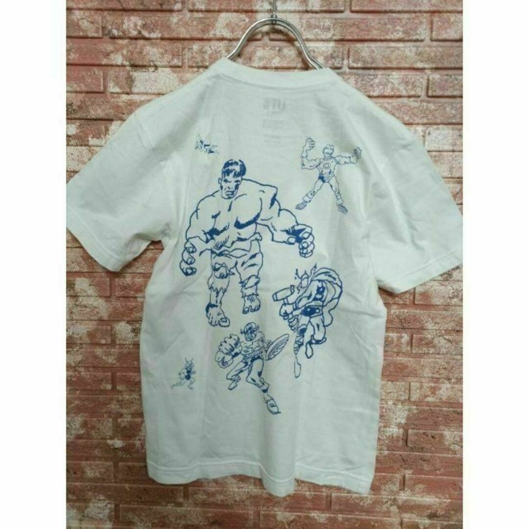 ユニクロ MARVELコラボ 半袖Tシャツ 白 XS アベンジャーズ メンズのトップス(Tシャツ/カットソー(半袖/袖なし))の商品写真