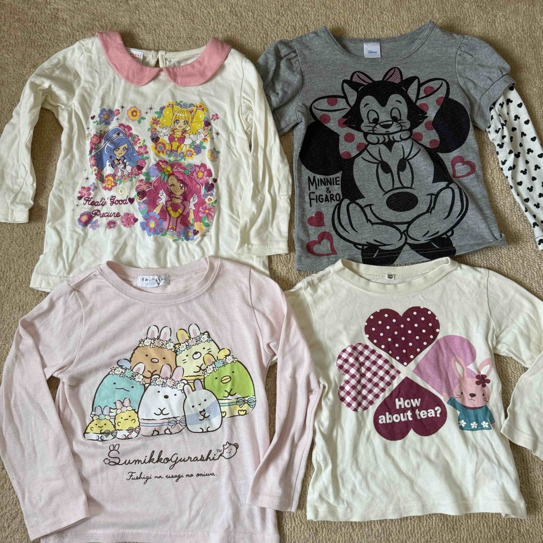 女の子　ロンT まとめ売り　すみっコぐらし　ミニー　プリキュア  キッズ/ベビー/マタニティのキッズ服女の子用(90cm~)(Tシャツ/カットソー)の商品写真