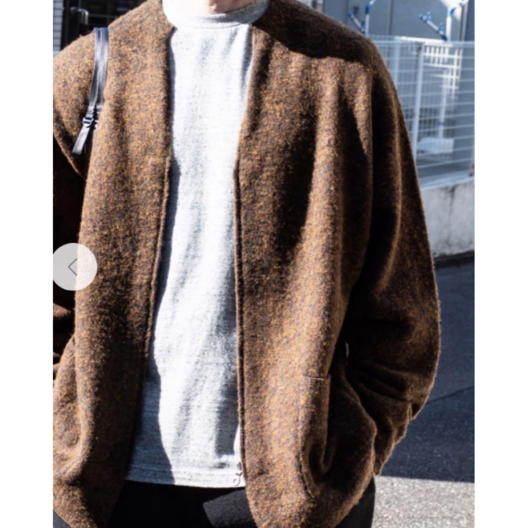 COMOLI(コモリ)のFuller's Teasel Brushed Wool Cardigan メンズのトップス(カーディガン)の商品写真