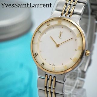 イヴサンローラン(Yves Saint Laurent)の223 イヴサンローラン メンズ腕時計 ゴールド シルバー カットガラス(腕時計(アナログ))