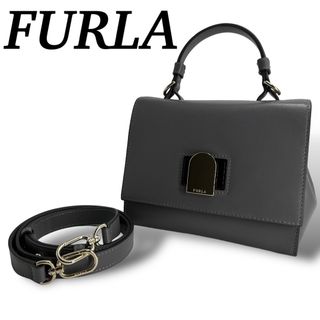 Furla - フルラ エマ ショルダーバッグ 斜め掛け ハンドバッグ 2way レザー　グレー