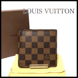 ルイヴィトン(LOUIS VUITTON)の【美品】LOUISVUITTON ヴィトン　マルコ　ダミエ　二つ折り財布(折り財布)