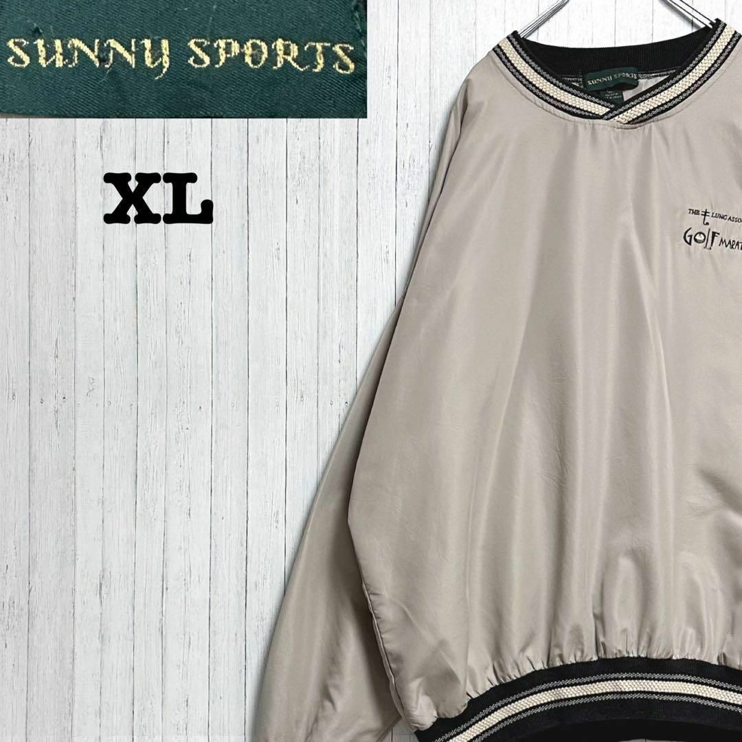 ヴィンテージ　ナイロンプルオーバー　ビッグシルエット　ゴルフ　刺繍ロゴ　XL メンズのジャケット/アウター(その他)の商品写真