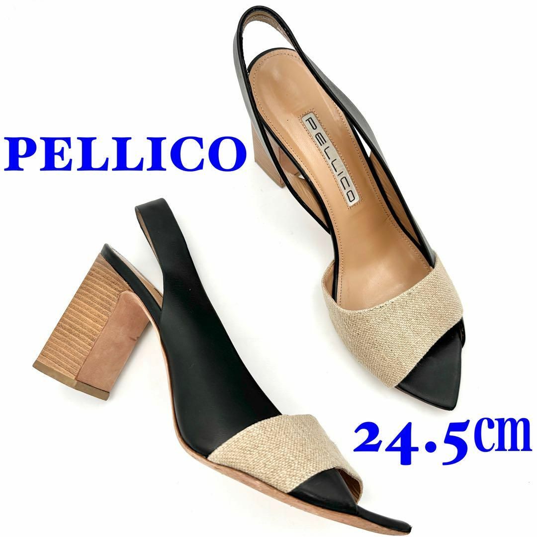 PELLICO - PELLICO ペリーコ サンダル バックストラップ ブラック 24.5 PELLICO - PELLICO ペリーコ サンダル バックストラップ ブラック 24.5